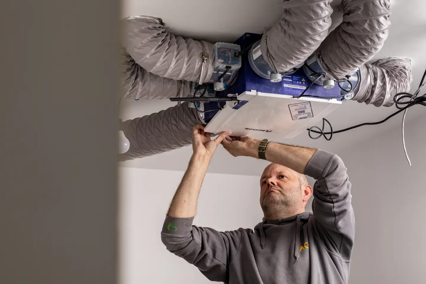 Raccordement simple à l’unité de ventilation